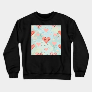 Heart Pattern Crewneck Sweatshirt